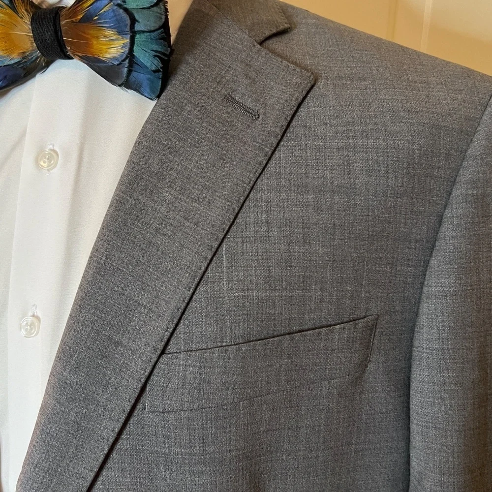NWOT Mens Brooks Brothers Explorer Slim Fitzgerald Fit Gray Blazer Jacket 42R